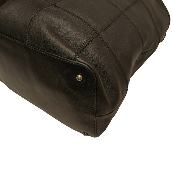 CHANEL Chocobar Handbag Leather Drawstring Tassel Fringe Black - Picture 5 of 8